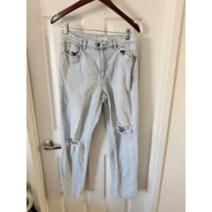 Garage Denim Vintage Straight Leg Distressed Jeans Light Wash Blue Size 5 27